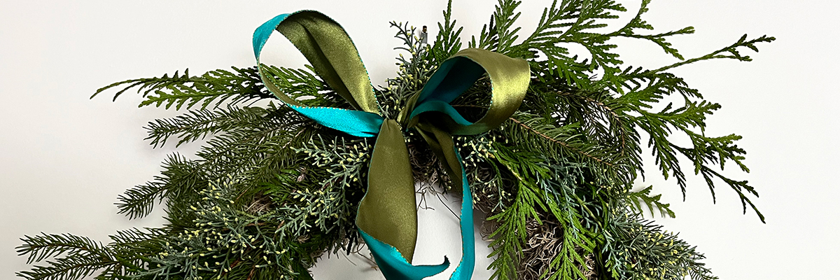 Photo of a holiday wreath