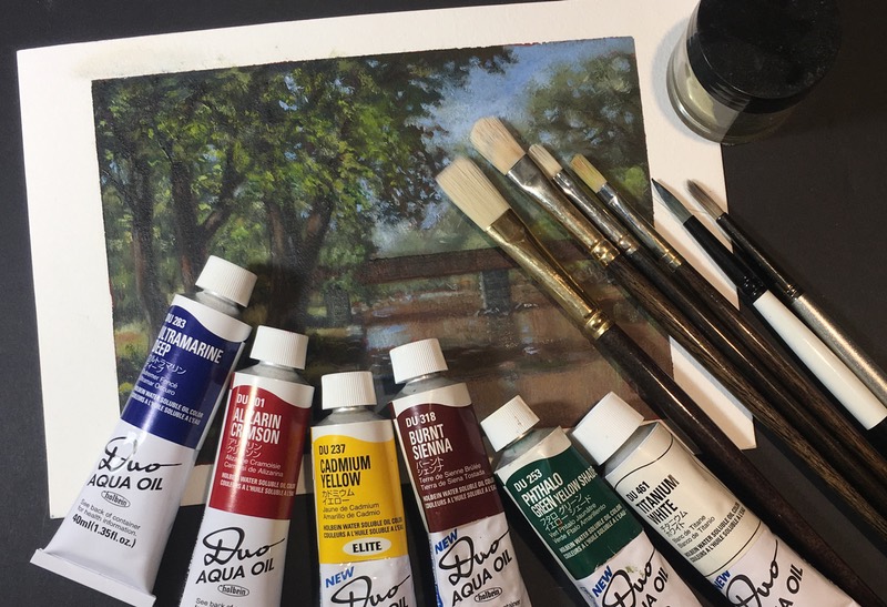 Painting with water mixable oils