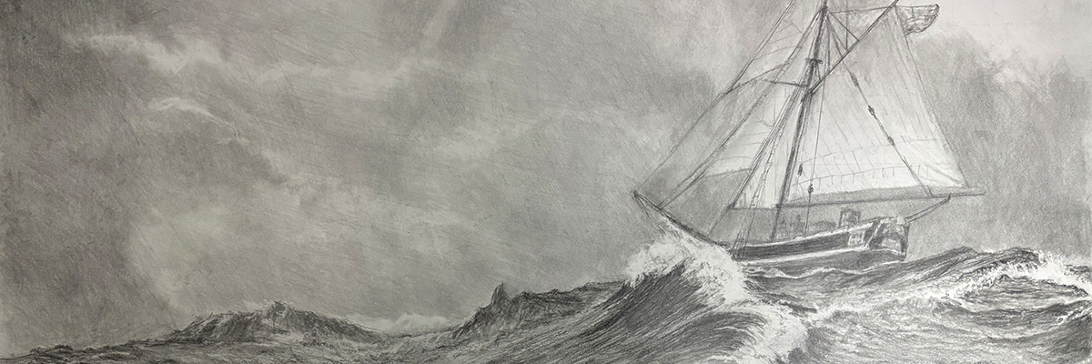 Drawing of a sailboat